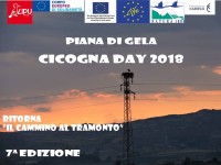 domenica 27 maggio cicogna day. Il cammino delle cicogne  nella piana di gela al tramonto
